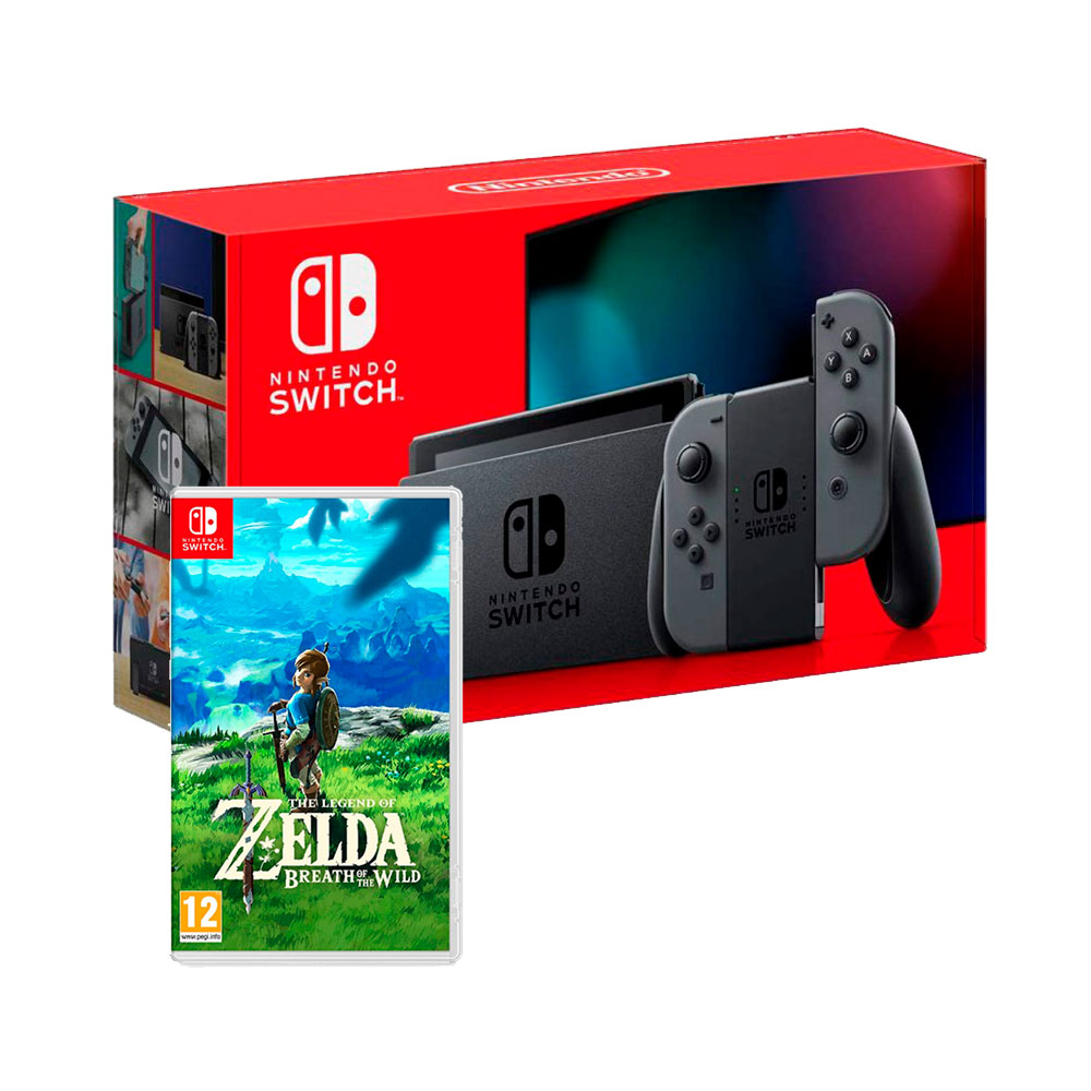 Комплект Nintendo Switch 2019 (серый) + The Legend of Zelda