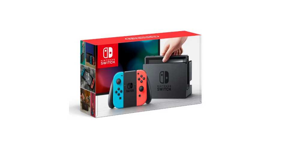 Nintendo Switch (неоновый красный/неоновый синий)