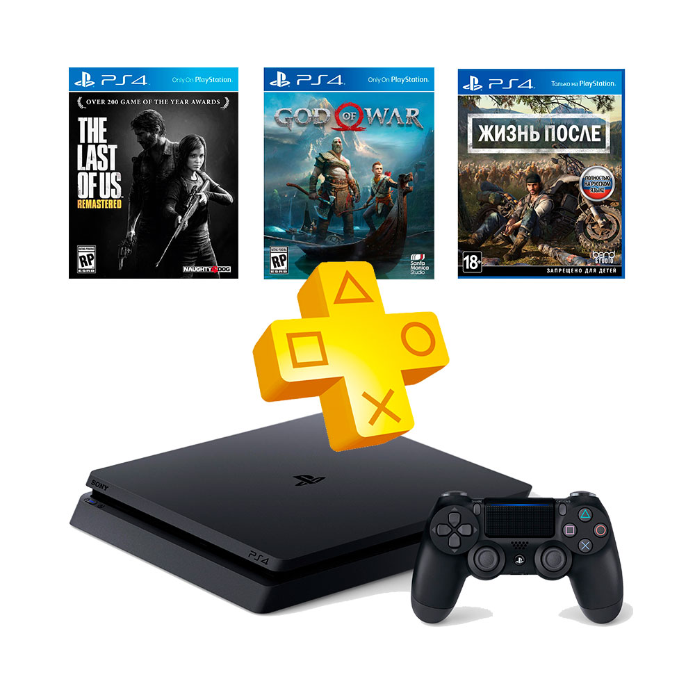 PlayStation 4 Slim 1TB + Жизнь после + God of War + Одни из нас + PS Plus -  купить в Минске, цены