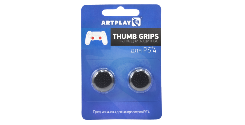 Накладки Artplays Thumb Grips на стики геймпада (Черные) [PS4]