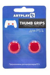 Накладки Artplays Thumb Grips на стики геймпада (Красные) [PS4]