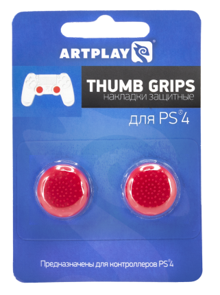 Накладки Artplays Thumb Grips на стики геймпада (Красные) [PS4]
