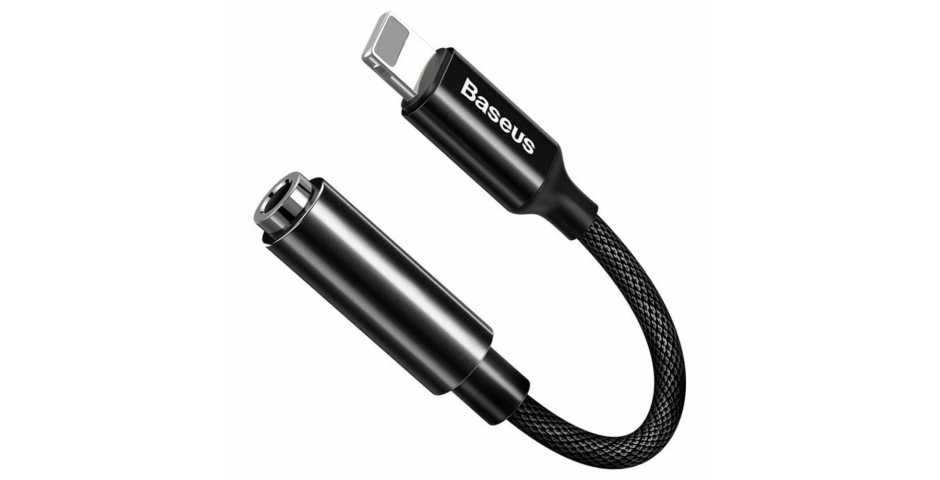Адаптер Baseus L3.5 Adapter iP для 3.5 mm (черный)