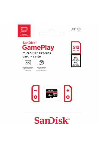 Карта памяти SanDisk GamePlay microSD Express для Nintendo Switch 2 [512GB]