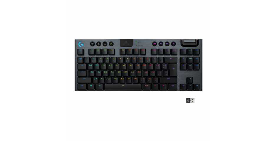 Клавиатура Logitech G915 TKL (GL Clicky, Carbon, RUS)