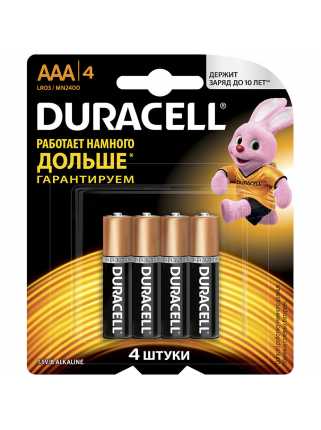 Батарейки Duracell (AAA, 4 шт)