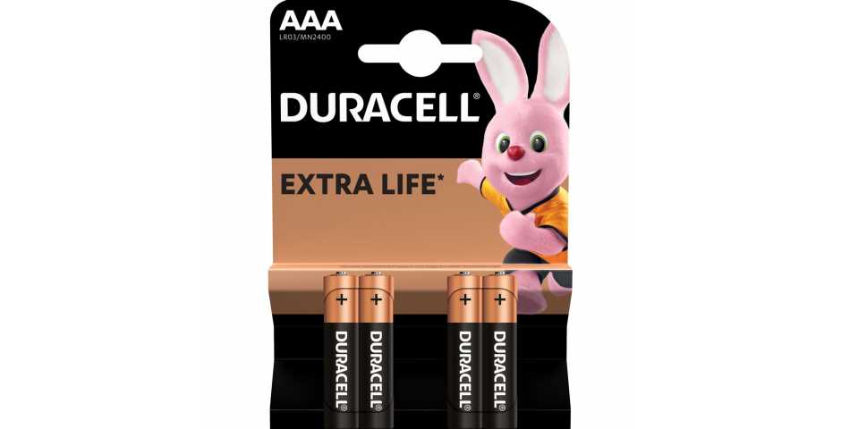 Батарейки Duracell LR03/MN2400 (AAA, 4 шт)