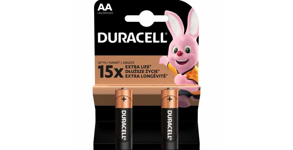 Батарейки Duracell LR6/MN1500 (AA, 2 шт)