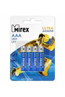 Батарейки Mirex Ultra Alkaline (AAA, 4 шт)