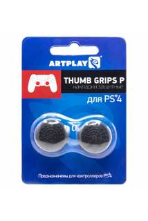 Накладки Artplays Thumb Grips P (черные, высокие, выпуклые) [PS4]