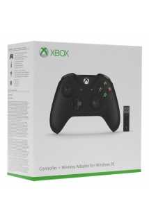 Геймпад Xbox One (Black) + Беспроводной адаптер для Windows 10