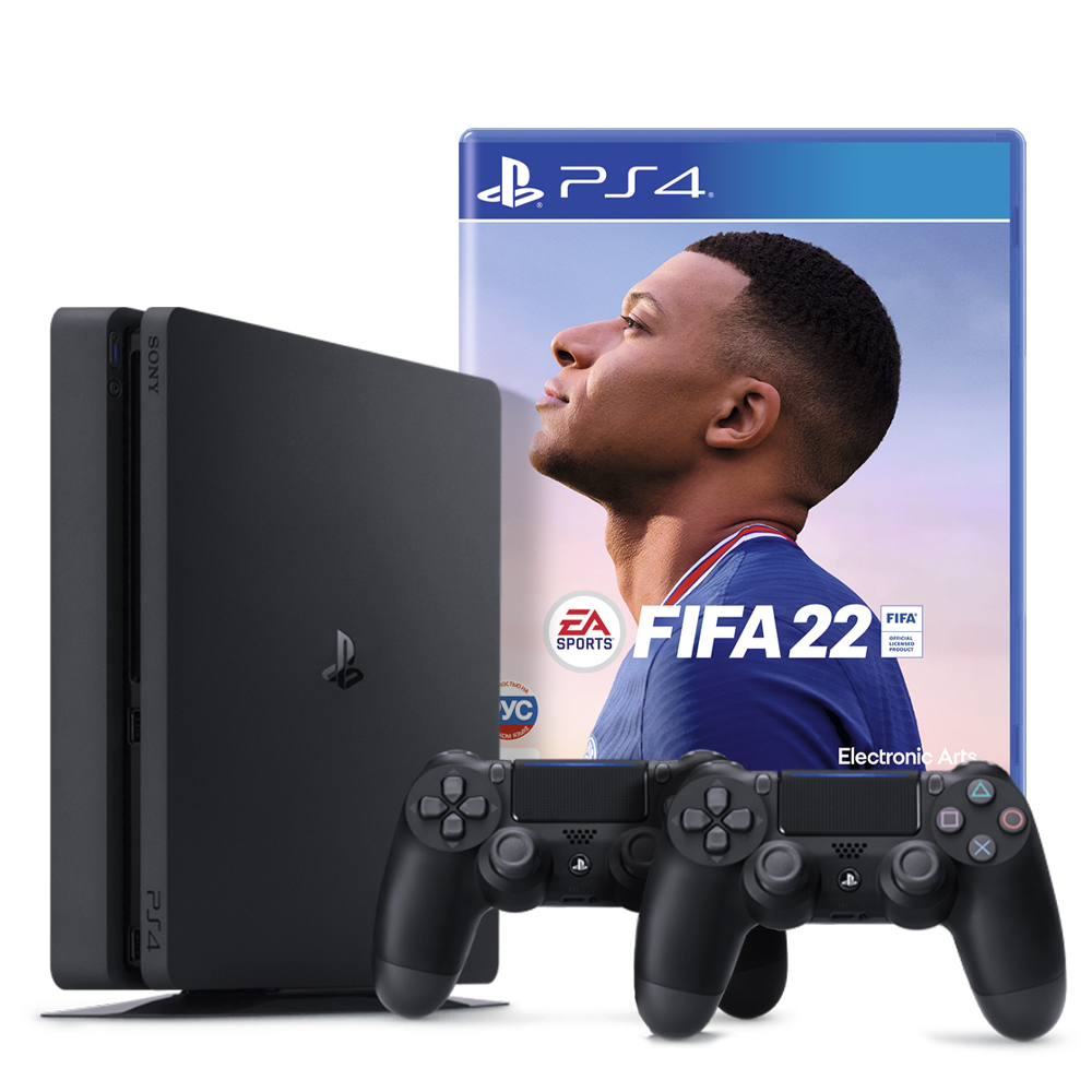 PlayStation 4 Slim 1TB + DUALSHOCK 4 + FIFA 22 - купить в Минске, цены