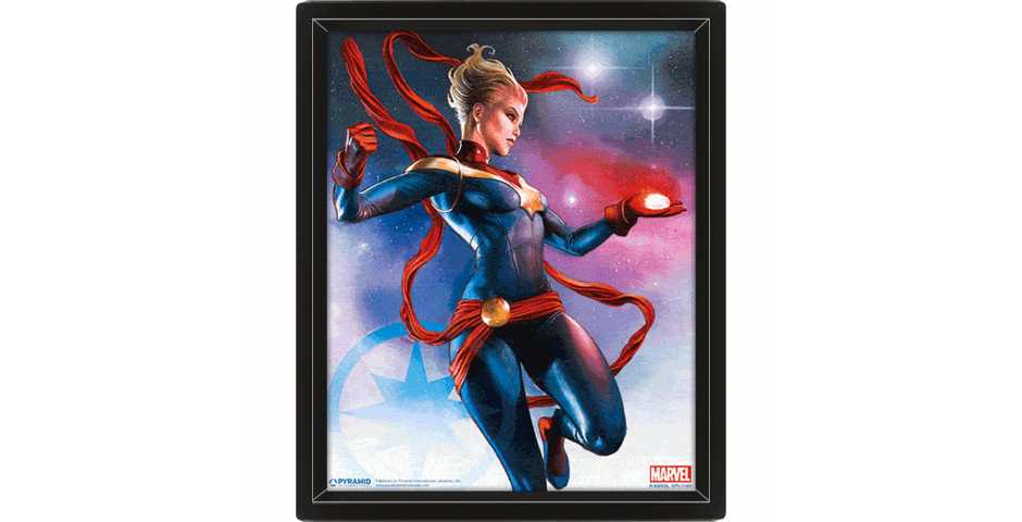 Постер 3D Captain Marvel (Galaxy)