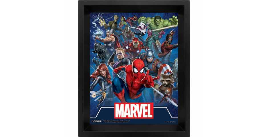 Постер 3D Marvel (Cinematic Icons)