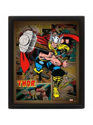 Постер 3D Marvel (Thor Hammer)
