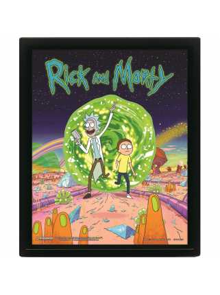 Постер 3D Rick and Morty (Portal)