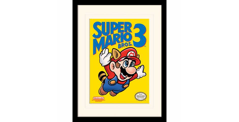 Принт в рамке Super Mario Bros 3 (NES Cover)