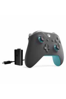 Геймпад Xbox One S Grey/Blue + Play & Charge Kit