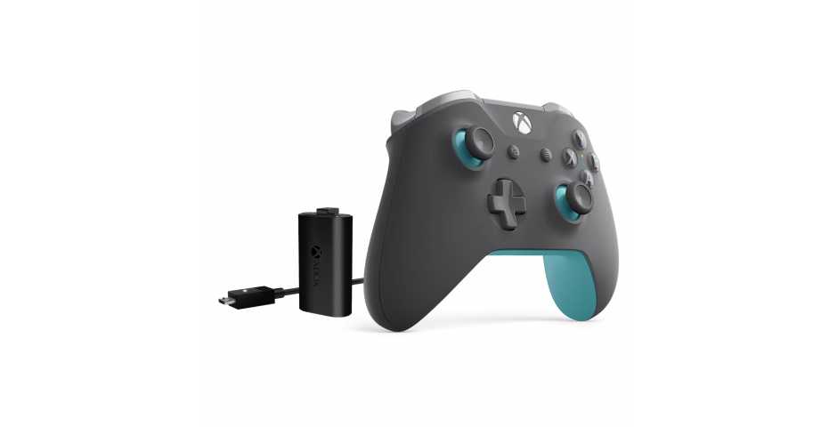 Геймпад Xbox One S Grey/Blue + Play & Charge Kit