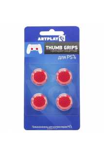 Накладки Artplays Thumb Grips (красные 4шт.) [PS4]