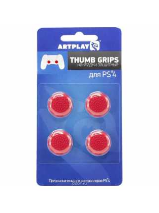 Накладки Artplays Thumb Grips (красные 4шт.) [PS4]