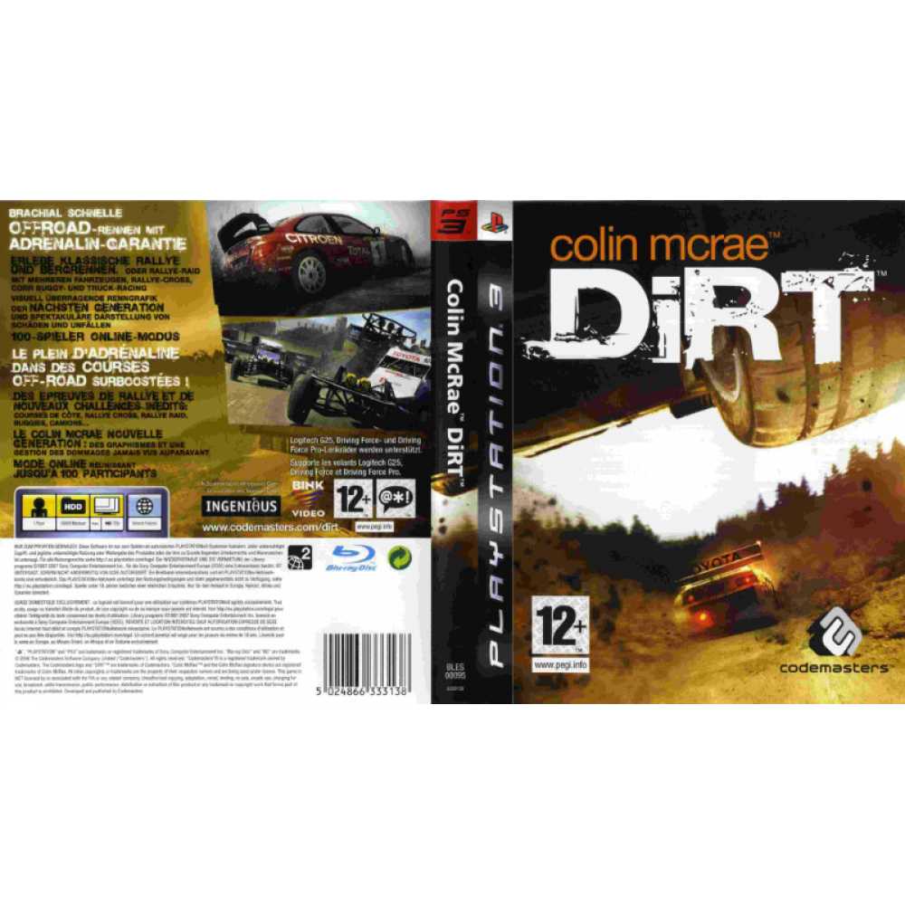 Colin McRae: DiRT [PS3] - заказать игру в Минске по доступной цене.