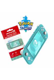Nintendo Switch Lite (бирюзовый) + Pokemon Sword + Защитное стекло Artplays